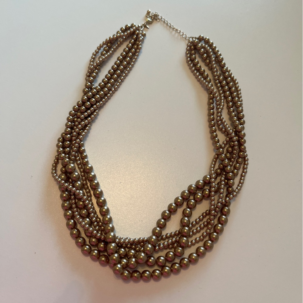 Gold beaded necklace
